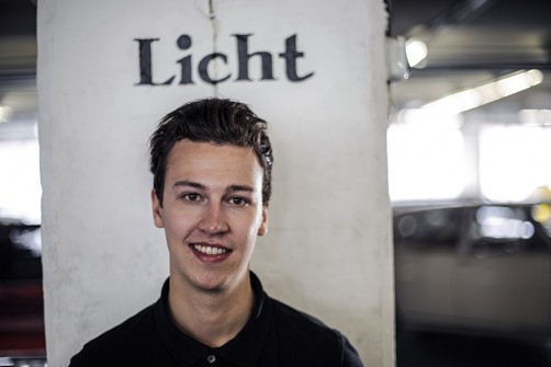 Portrait des von Opel gesponsorten Junior-Fahrers Emil Bergkvist aus Schweden