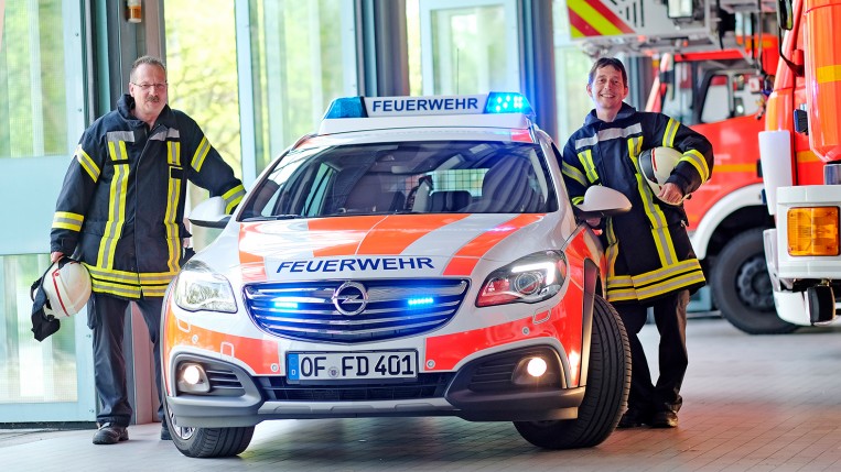 Portrait des Opel Insignia Spüezialfahrzeuges bei der Sprendlinger Feuerwehr