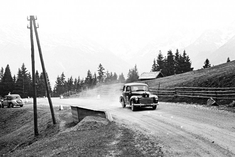 Internationale Österreichische Alpenfahrt 1951 – Martin Pfundner als Beifahrer seines Vaters Josef Pfundner Bäderpreis 1955.