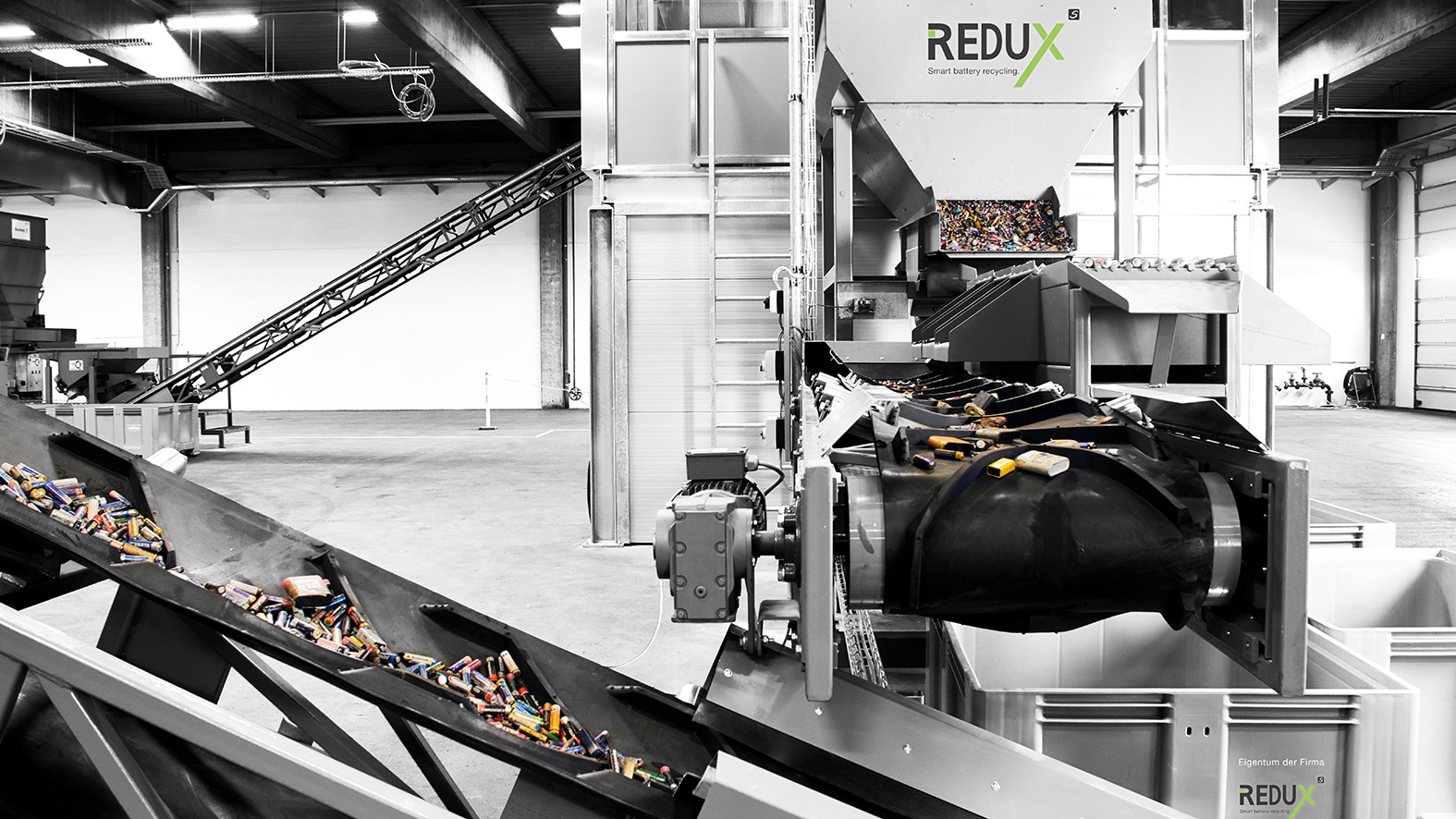 Batterien-Aufbereitung bei der Saubermacher-Tochterfirma Redux Recycling GmbH in Offenbach/Deutschland 
